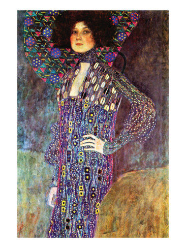 Portrait of Emily Fidge - Gustav Klimt Paintings